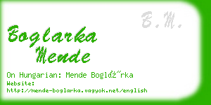 boglarka mende business card